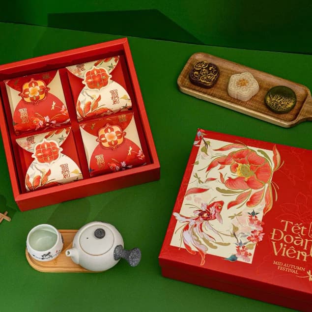10 Hộp Trung Thu 4 Bánh 150-250gr ~ LIÊN NGƯ 4B